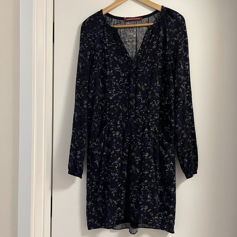 NWT Comptoir des Cotonniers Black and Blue Dress -  36 EUR/Small